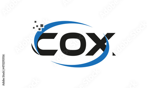 dots or points letter COX technology logo designs concept vector Template Element	