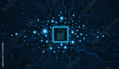 Data protection privacy.Cyber security network.Digital security.security guard. Touch the future. Futuristic fingerprint.	