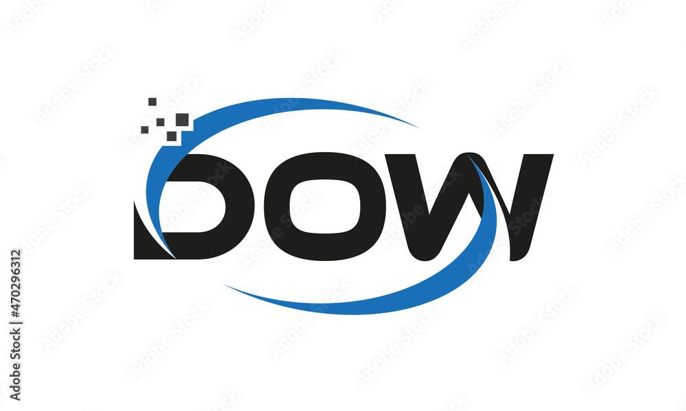 dots or points letter DOW technology logo designs concept vector Template Element dots or points letter DOW technology logo designs concept vector Template Element