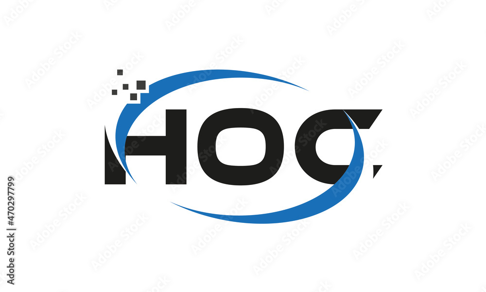 dots or points letter HOC technology logo designs concept vector Template Element dots or points letter HOC technology logo designs concept vector Template Element