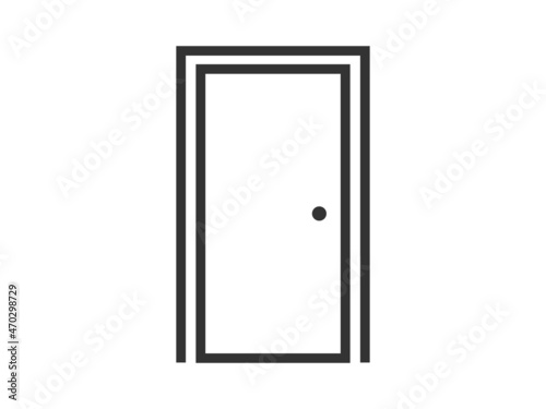 Close icon vector sign. Door icons symbol web design.