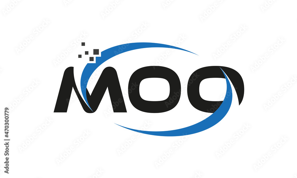 dots or points letter MOO technology logo designs concept vector Template Element	