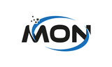 dots or points letter MON technology logo designs concept vector Template Element	