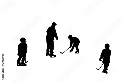hockey players silhouettes
