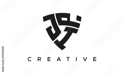 JIP letters logo, security Shield logo vector	