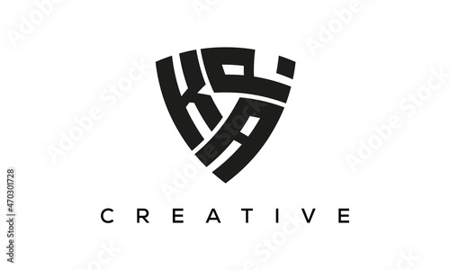 KAP letters logo, security Shield logo vector	