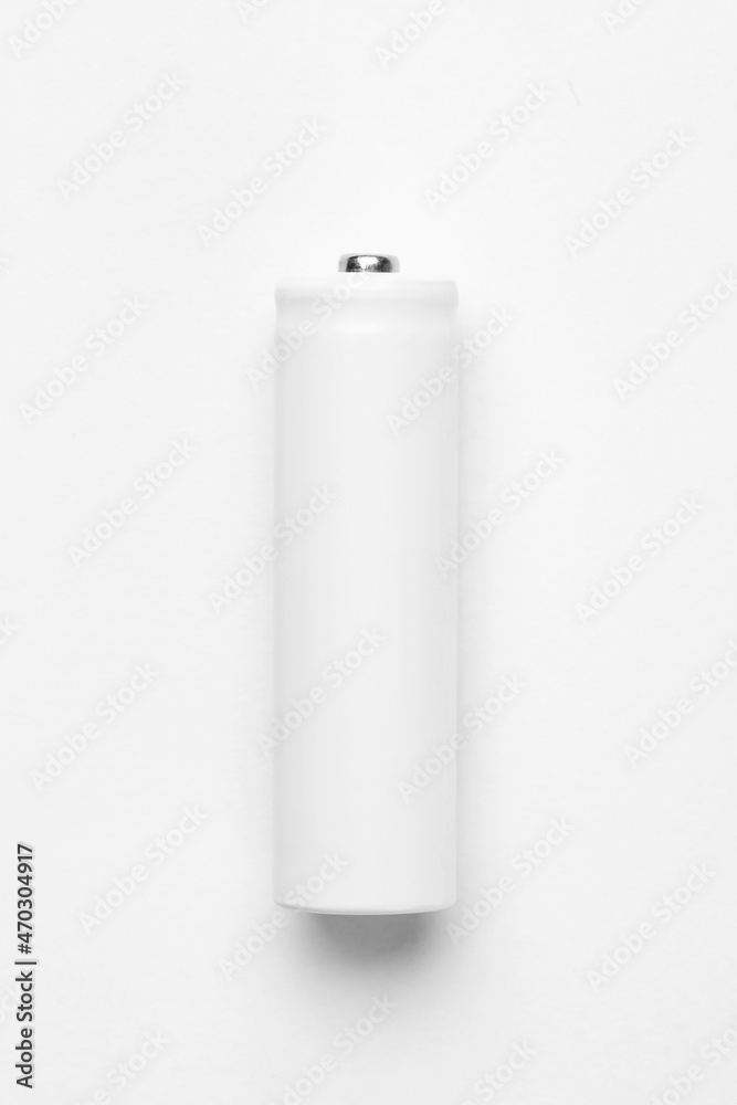 AA size alkaline battery on a white background. Accumulator. AA size alkaline battery on a white background. Accumulator.