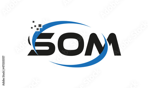 dots or points letter SOM technology logo designs concept vector Template Element	