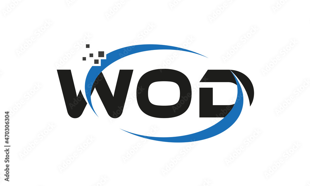 dots or points letter WOD technology logo designs concept vector Template Element dots or points letter WOD technology logo designs concept vector Template Element