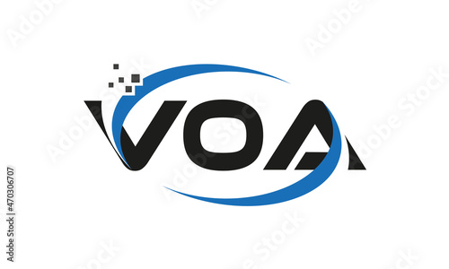 dots or points letter VOA technology logo designs concept vector Template Element	 photo