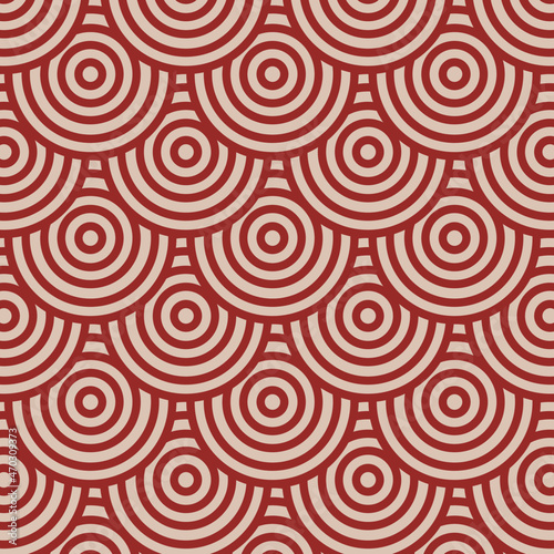abstract circle swirl seamless pattern background vector
