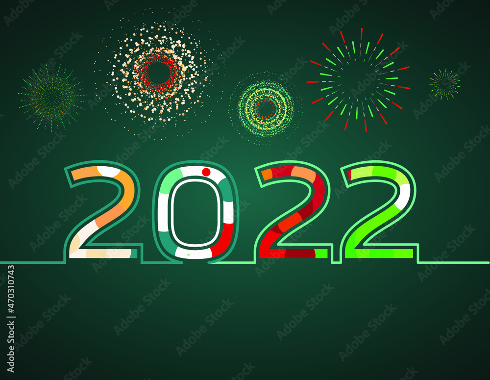happy new year, colored 2022 numbers, design elements for new year decor, 2022 vector, trend color happy new year, colored 2022 numbers, design elements for new year decor, 2022 vector, trend color