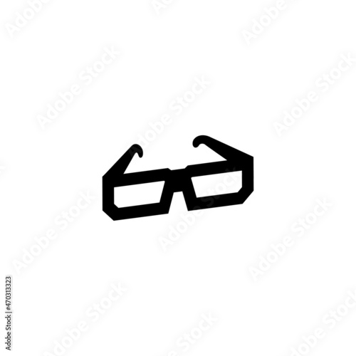 3d glasses  icon design template vector isolated illustration