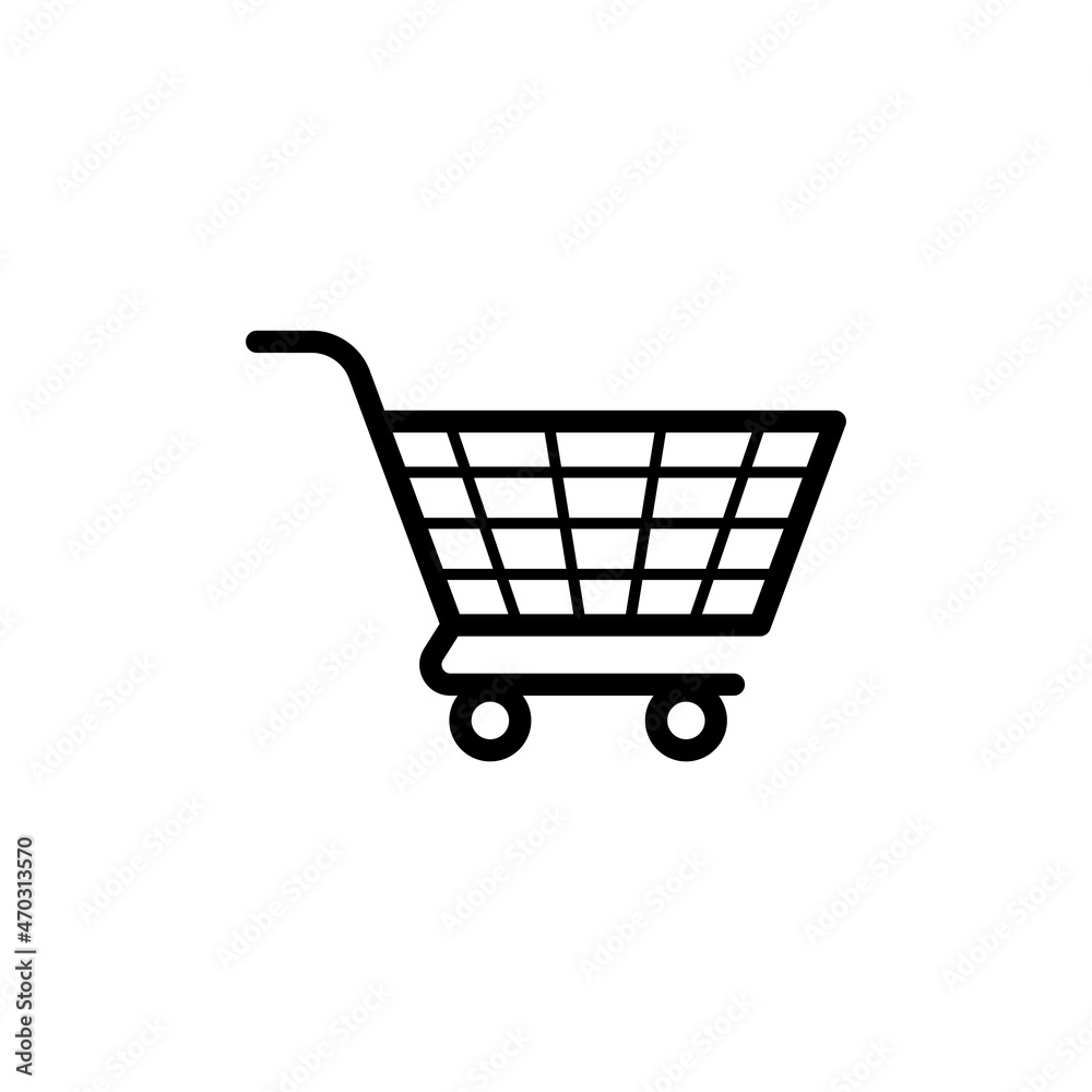 shopping cart icon design template vector isolated illustration