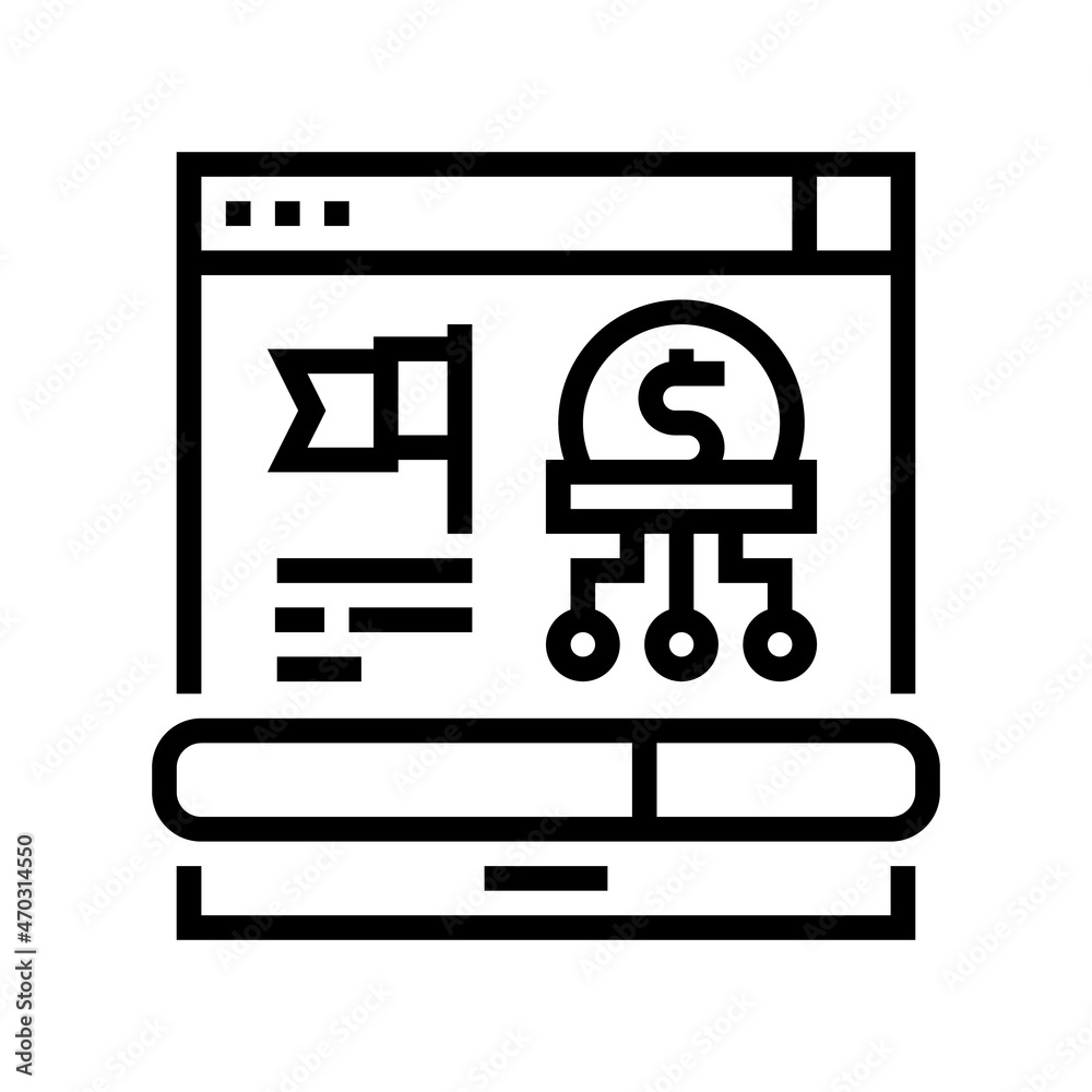 crowdfunding business occupation line icon vector. crowdfunding business occupation sign. isolated contour symbol black illustration crowdfunding business occupation line icon vector. crowdfunding business occupation sign. isolated contour symbol black illustration