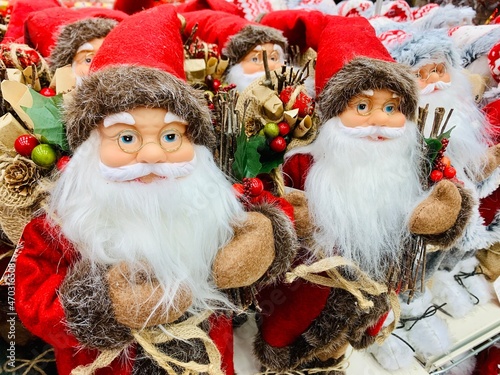 big old vintage Santa Claus in the supermarket photo