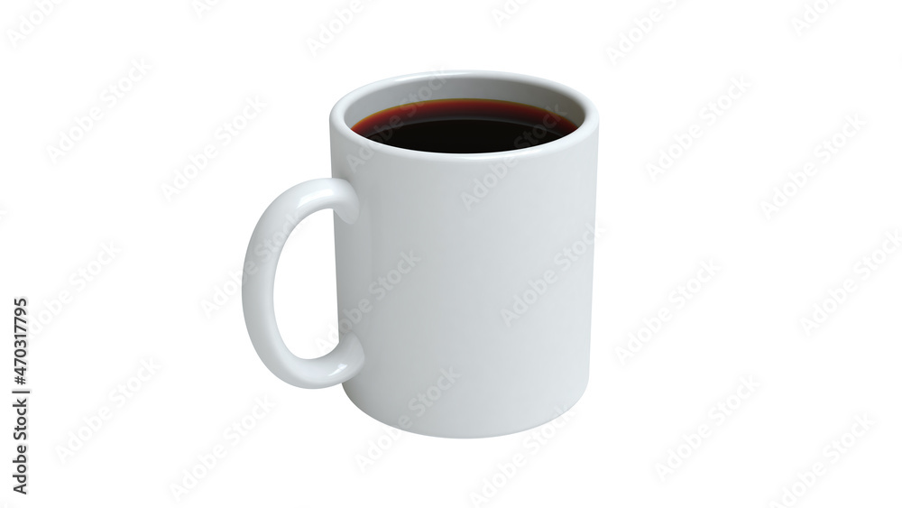 Coffee mug isolated on white background. 3d illustration. Coffee mug isolated on white background. 3d illustration.