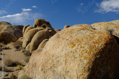The Amazing Weathered Granite rocks of Alabama Hills due to various geological factors photo