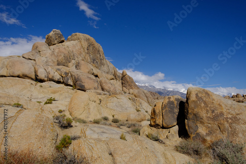 The Amazing Weathered Granite rocks of Alabama Hills due to various geological factors photo