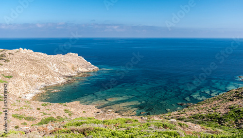 The coastline of Asinara island (Sardinia, Italy)