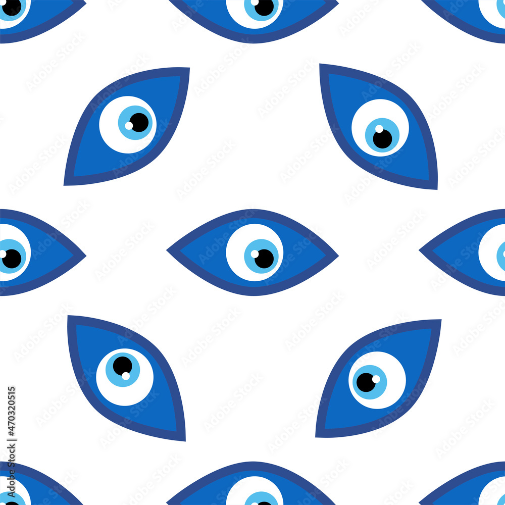 Seamless pattern with Turkish evil eye bead. Good luck. Turkish tile. Oriental ottoman design Seamless pattern with Turkish evil eye bead. Good luck. Turkish tile. Oriental ottoman design