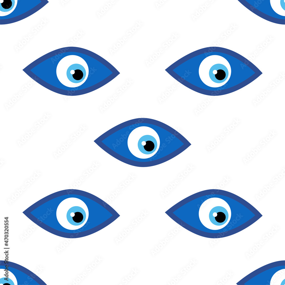 Seamless pattern with Turkish evil eye bead. Good luck. Turkish tile. Oriental ottoman design Seamless pattern with Turkish evil eye bead. Good luck. Turkish tile. Oriental ottoman design