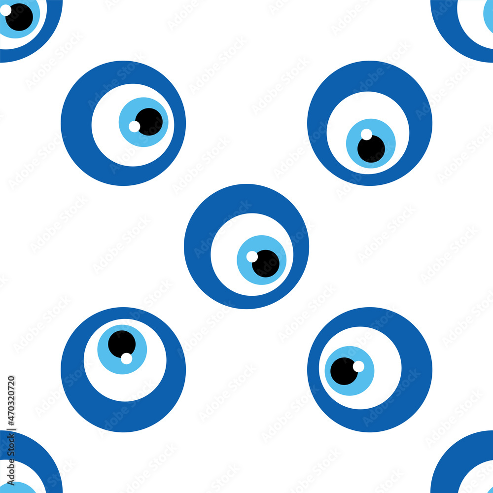 Seamless pattern with Turkish evil eye bead. Good luck. Turkish tile. Oriental ottoman design Seamless pattern with Turkish evil eye bead. Good luck. Turkish tile. Oriental ottoman design