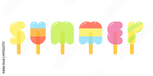 Summer ice cream typography
