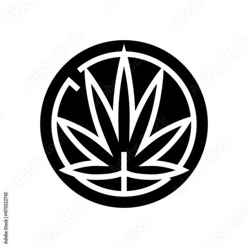 marijuana drug addiction glyph icon vector. marijuana drug addiction sign. isolated contour symbol black illustration