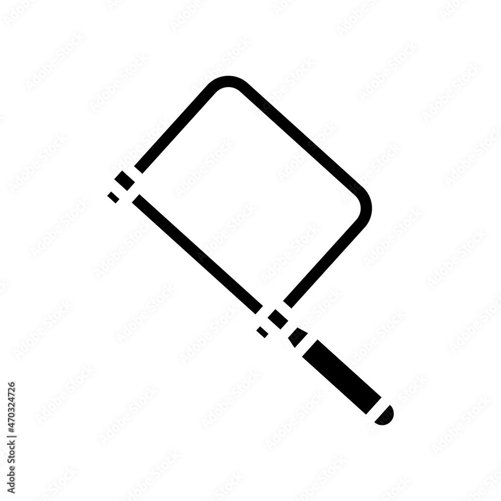 coping saw carpenter tool glyph icon vector. coping saw carpenter tool sign. isolated contour symbol black illustration coping saw carpenter tool glyph icon vector. coping saw carpenter tool sign. isolated contour symbol black illustration