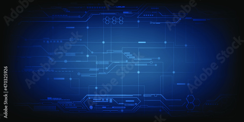 Vector illustrations of blue digital hi-tech technology.Futuristic design concepts.