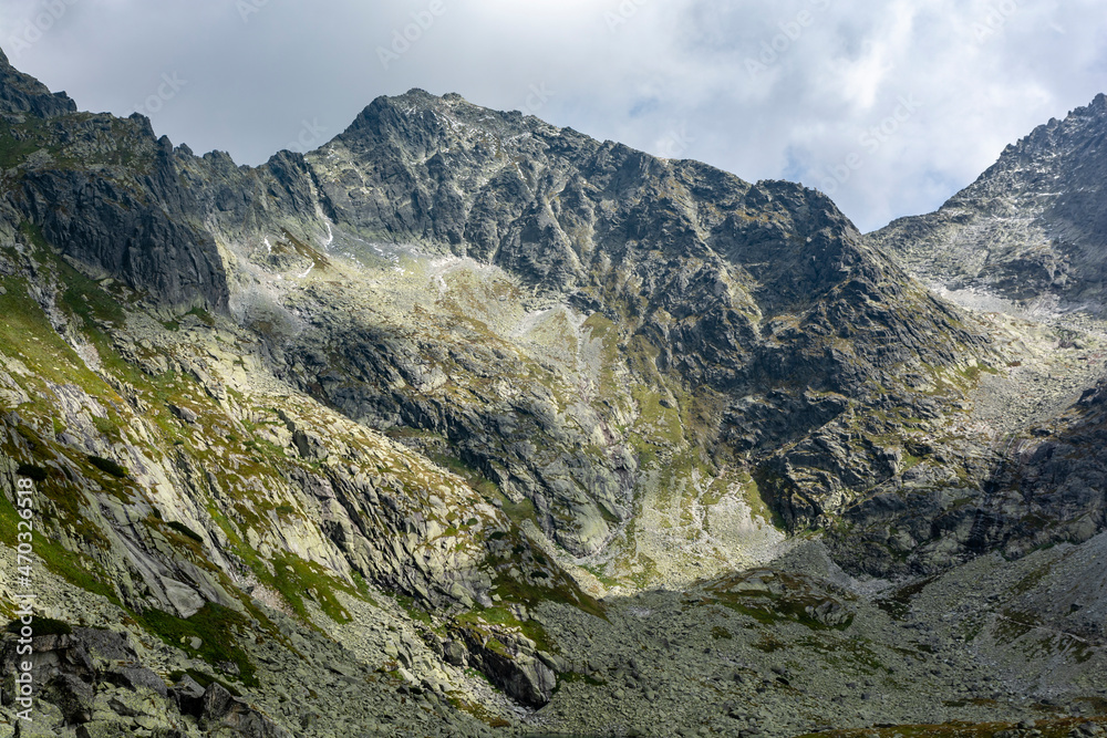 Rysy peak seen from the valley in Slovakia.