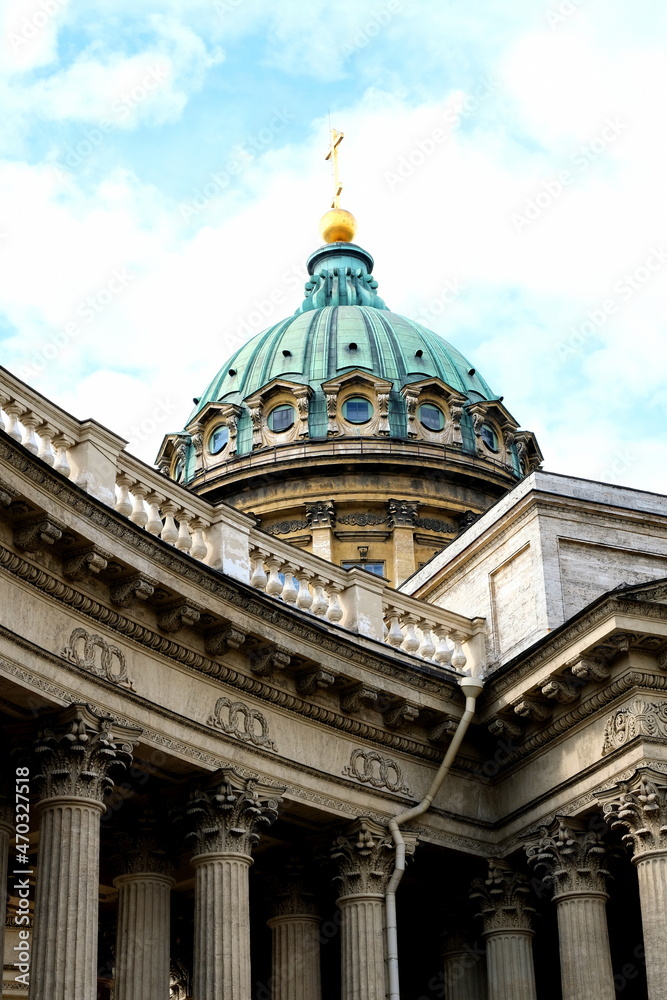 Old architecture in St. Petersburg. Kazan Cathedral