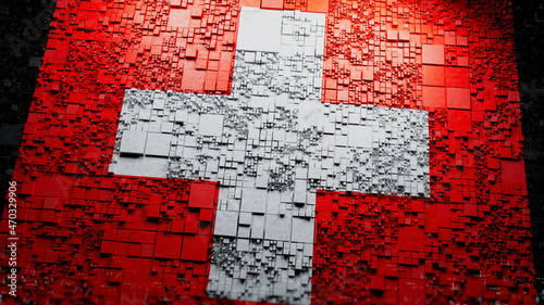 Swiss Flag Tech Background photo