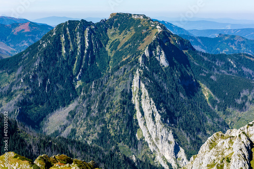 Peak - Kominiarski Wierch (Kominy Tylkowe). A characteristic peak in the Polish Western Tatras. photo