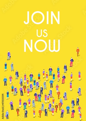 Illustration vector graphic of people crowd perfect for Poster, Banner, Cover, etc.