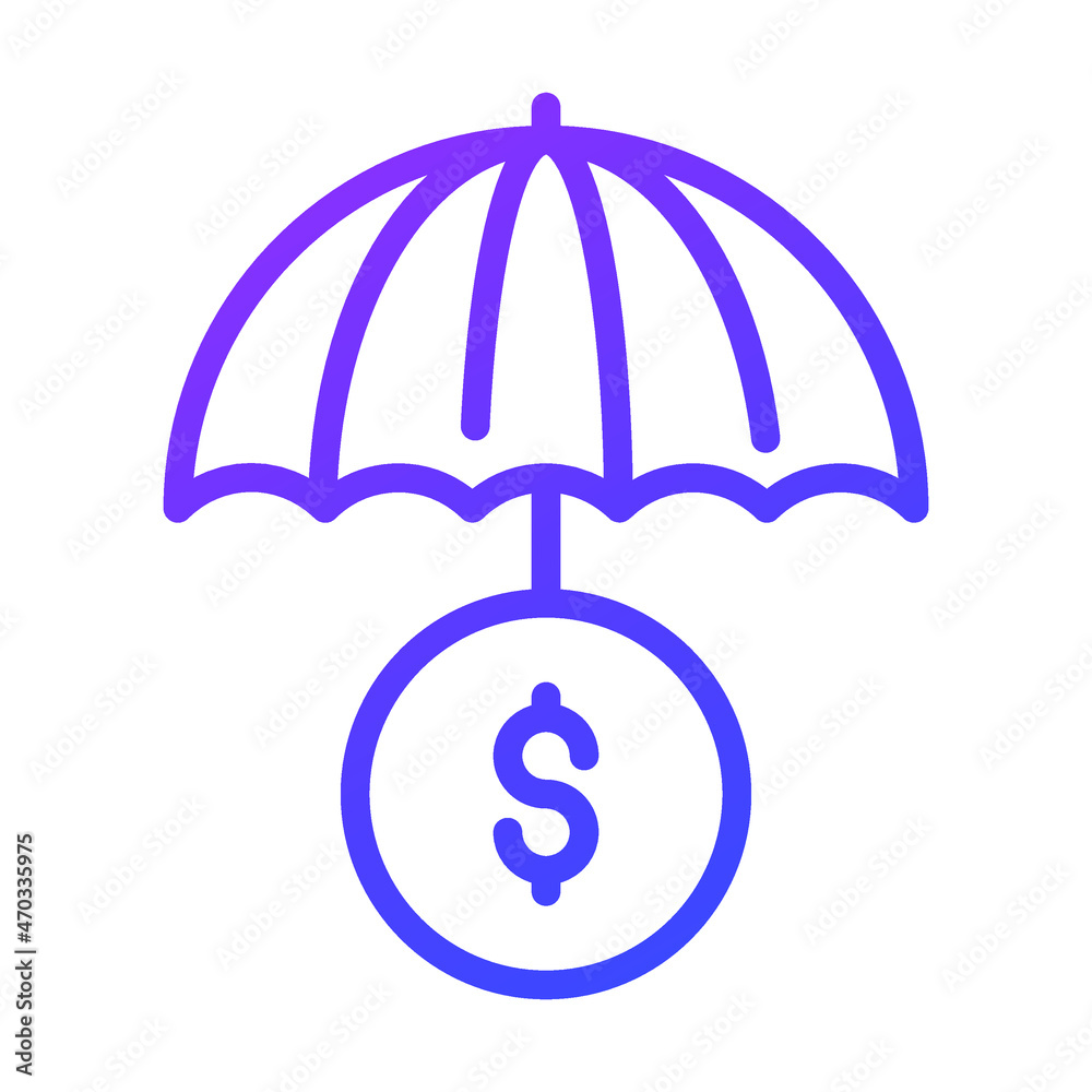 money insurance outline icon, business and finance icon. money insurance outline icon, business and finance icon.
