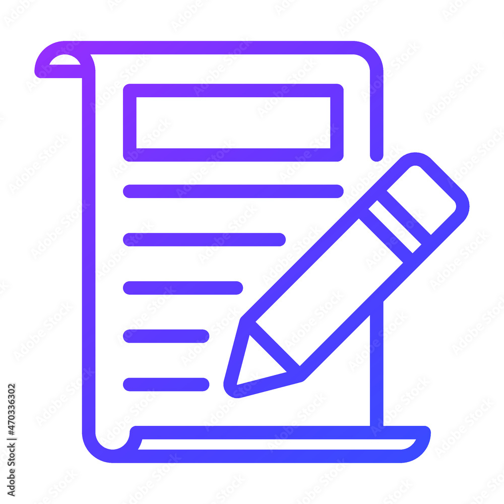 contract outline icon, business and finance icon.