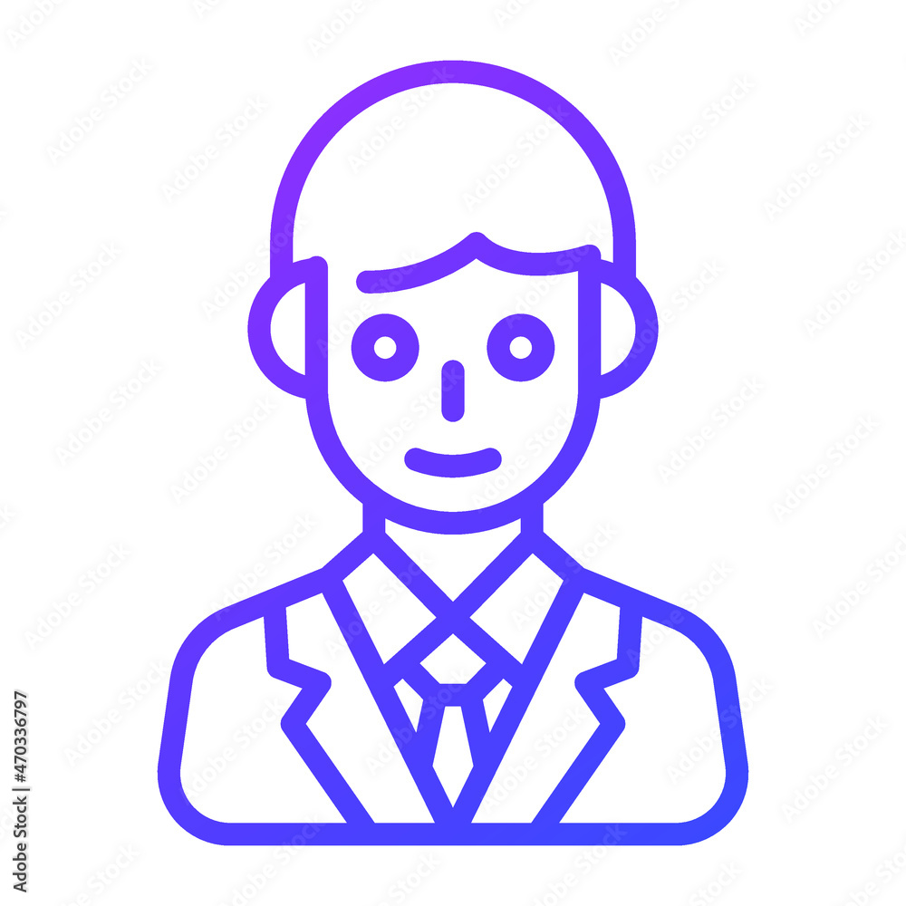 business men outline icon, business and finance icon.