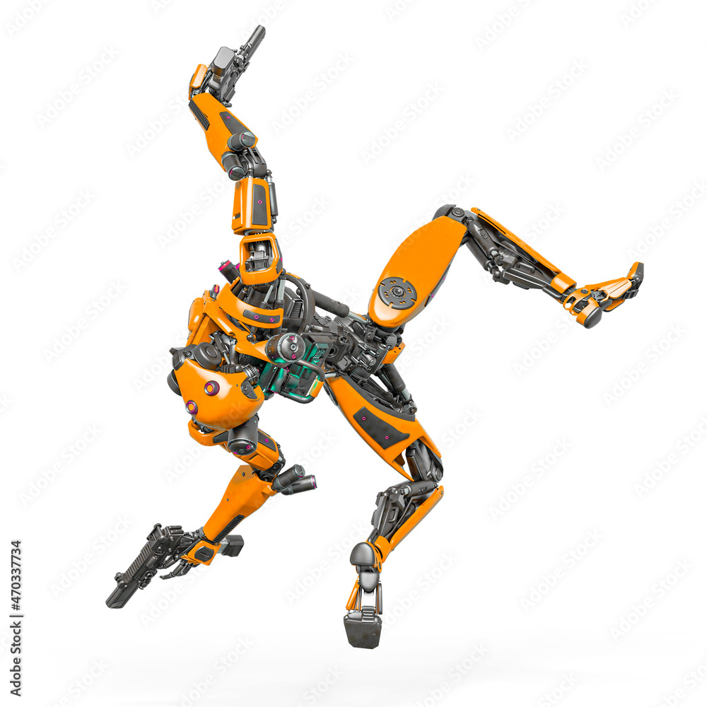 droid soldier was hit by the enemy in action and holding a pistol droid soldier was hit by the enemy in action and holding a pistol