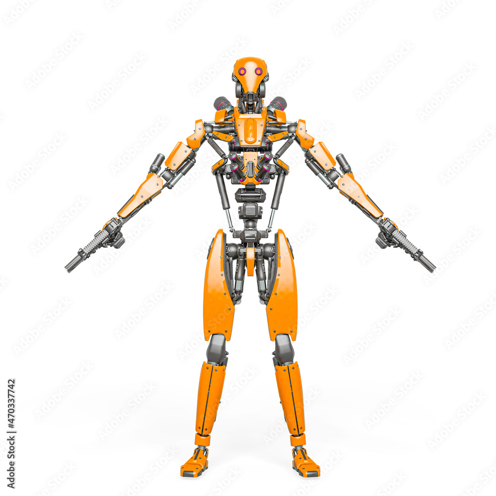 droid soldier in white background