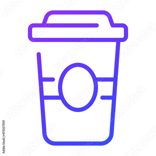 coffee outline icon, business and finance icon.