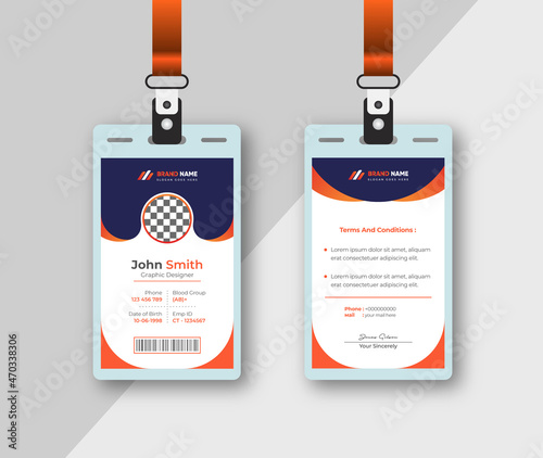 Business man id card template