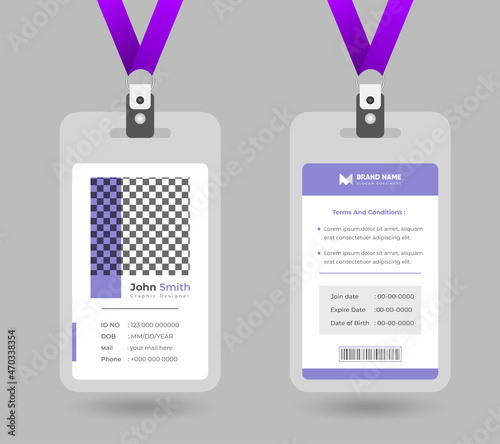 Corporate id card design template