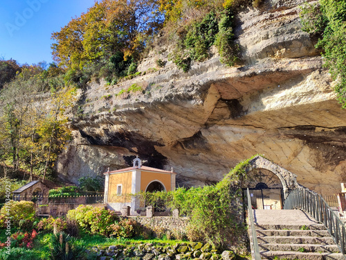 Virgen de la Cueva sanctuary, Sanctuary of the Virgin of the Cave, Infiesto, Asturias, Spain photo