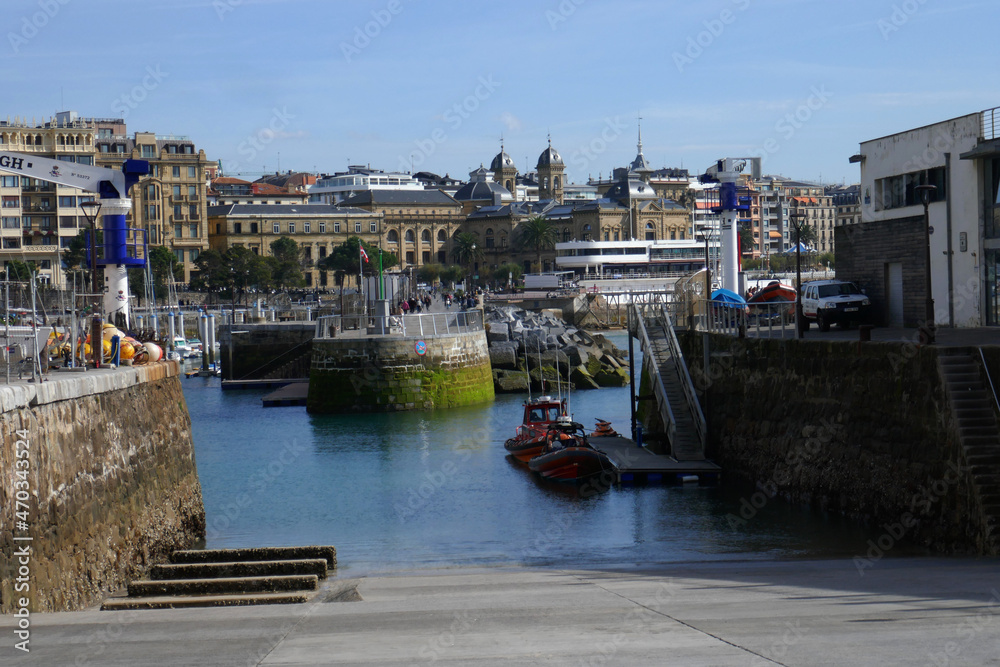Naklejka premium Fischerhafen von San Sebastián