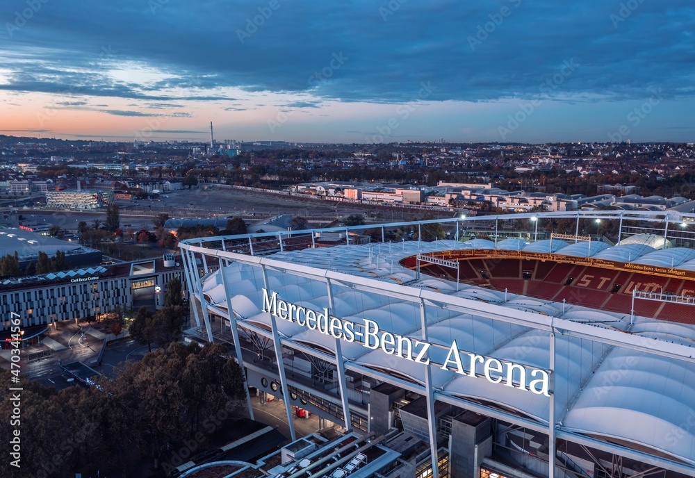 Mercedes-Benz Arena, stadium of VFB Stuttgart. Bad Cannstatt, Germany -  October 2021 Photos | Adobe Stock
