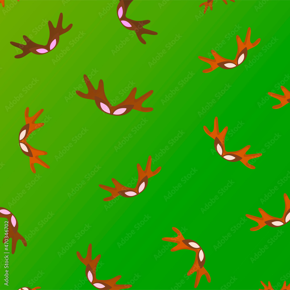 Christmas pattern. Christmas vector. Deer horns Christmas pattern. Christmas vector. Deer horns