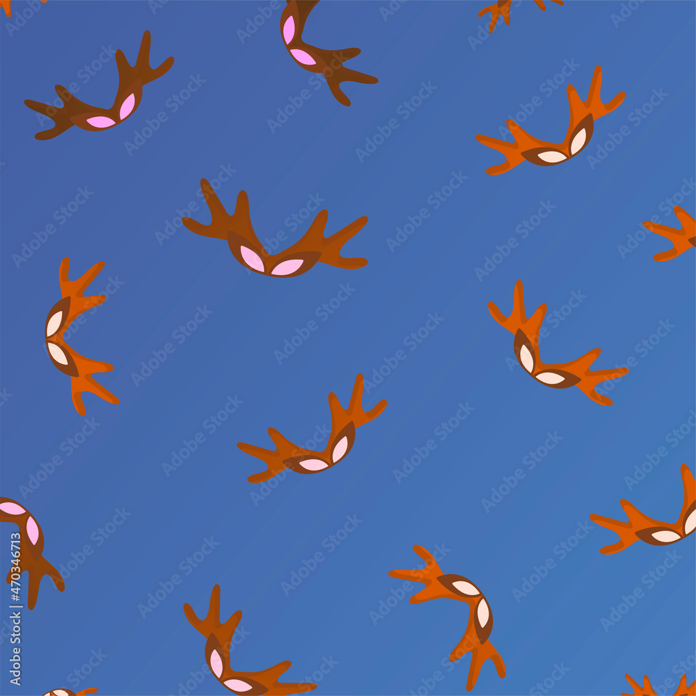 Christmas pattern. Christmas vector. Deer horns Christmas pattern. Christmas vector. Deer horns