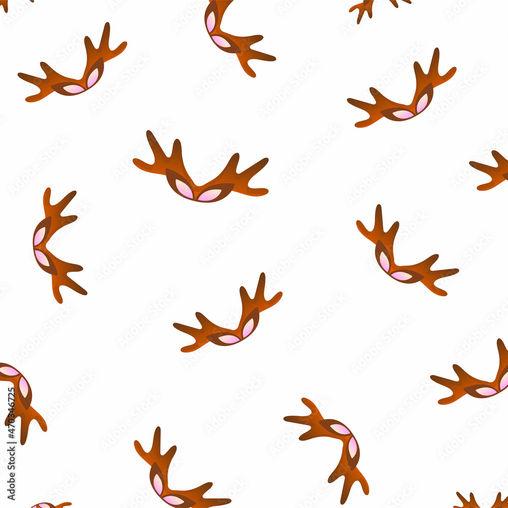 Christmas pattern. Christmas vector. Deer horns Christmas pattern. Christmas vector. Deer horns